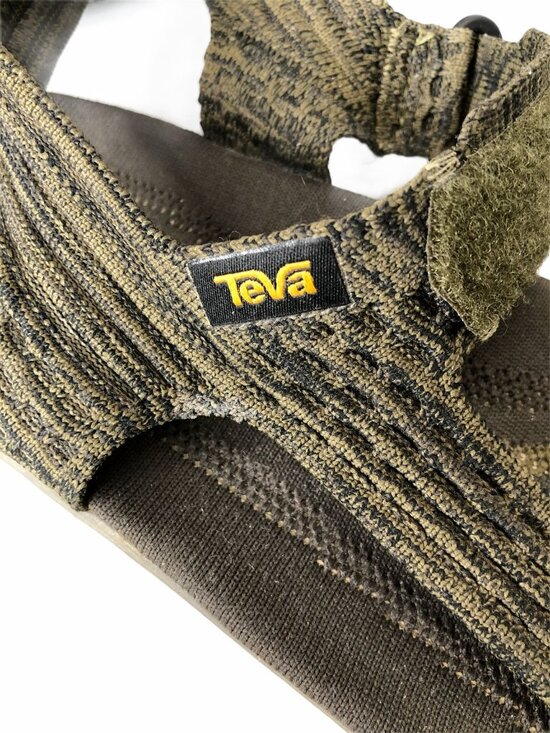 Teva Terra Floaters Mens Sandals 12 Knit Green Black 1091592 Flats Slip on main image 5